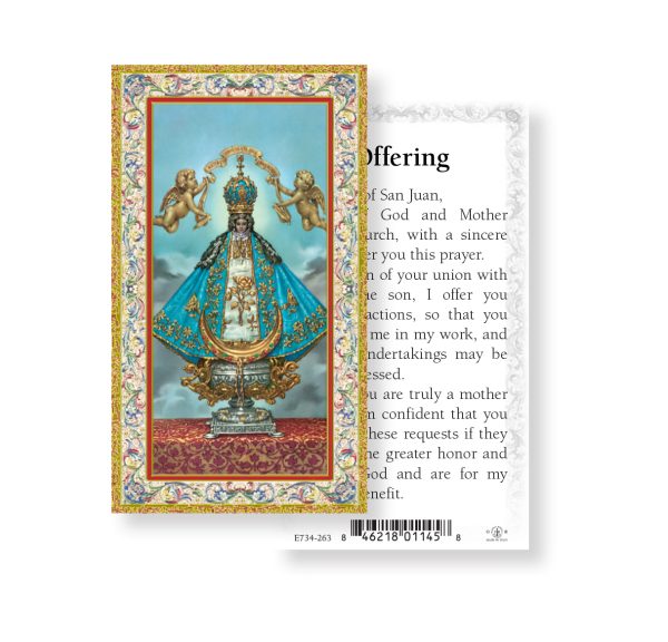 Our Lady of San Juan Gold-Stamped Paper Prayer Card (pack of 100)