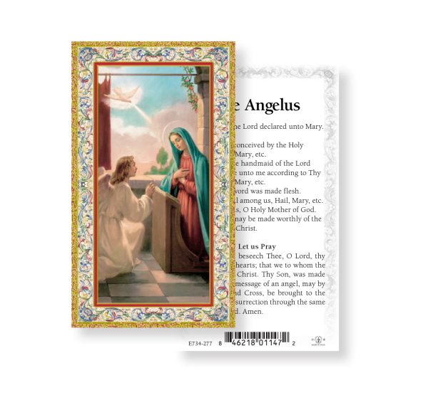 Angelus Prayer Gold-Stamped Paper Prayer Card (pack of 100)