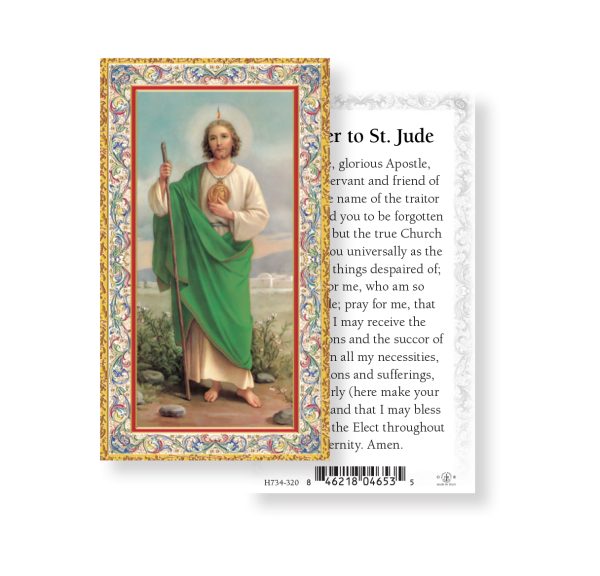 Saint Jude Gold-Stamped Paper Prayer Card (pack of 100)