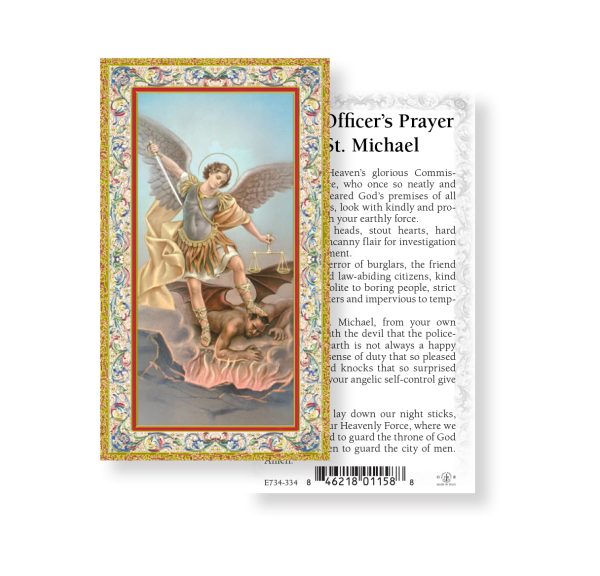 Saint Michael the Archangel Gold-Stamped Paper Prayer Card (pack of 100)
