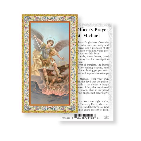 Saint Michael the Archangel - Gold Stamped Paper Prayer Card (pack of 100)