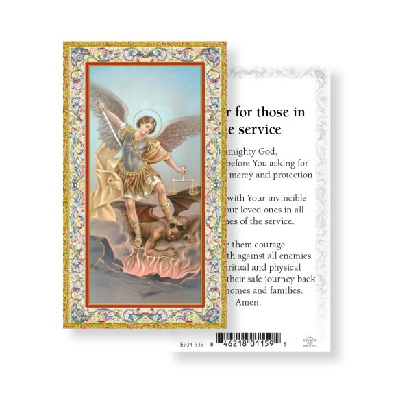 Prayer for Those in the Service - Gold Stamped Paper Prayer Card (pack of 100)