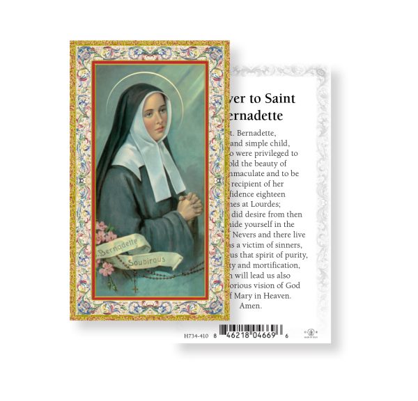 Prayer to Saint Bernadette Gold-Stamped Paper Prayer Card (pack of 100)