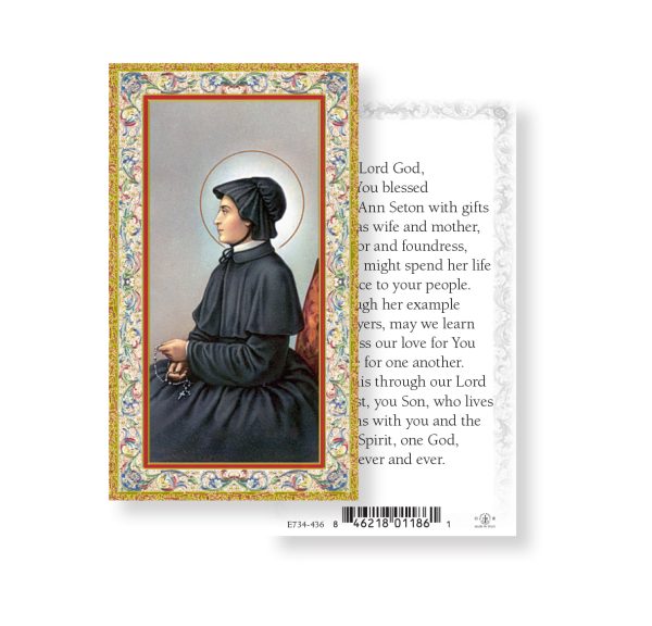 Saint Elizabeth Seton Gold-Stamped Paper Prayer Card (pack of 100)