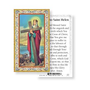 Saint Helen Gold-Stamped Paper Prayer Card (pack of 100)