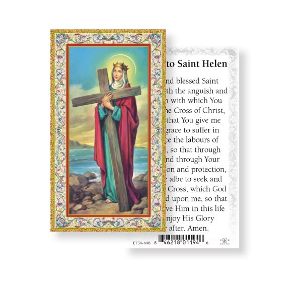 Saint Helen Gold-Stamped Paper Prayer Card (pack of 100)