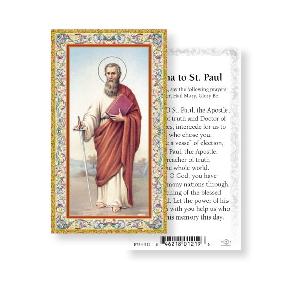 Saint Paul Gold-Stamped Paper Prayer Card (pack of 100)
