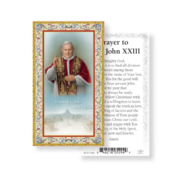 St. John XXIII Gold-Stamped Paper Prayer Card (pack of 100)