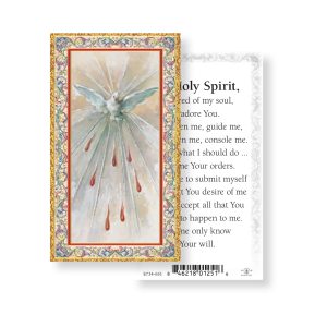 Holy Spirit Gold-Stamped Paper Prayer Card (pack of 100)