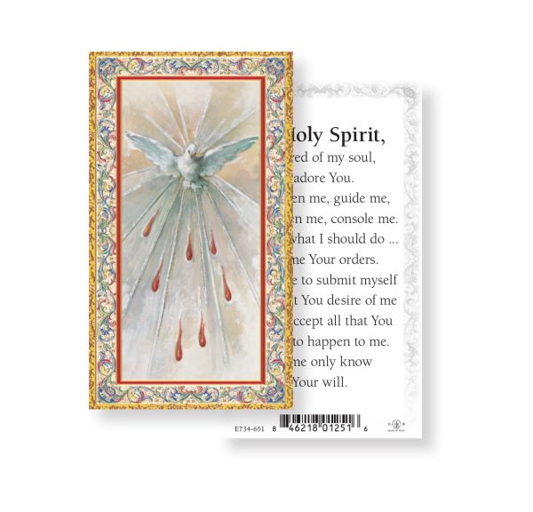 Holy Spirit Gold-Stamped Paper Prayer Card (pack of 100)