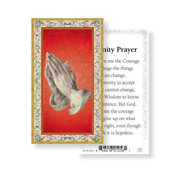 Serenity Prayer Gold-Stamped Paper Prayer Card (pack of 100)