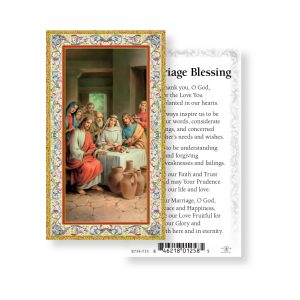 Marriage Blessing Gold-Stamped Paper Prayer Card (pack of 100)