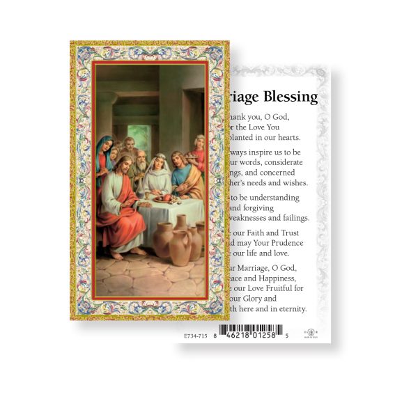 Marriage Blessing Gold-Stamped Paper Prayer Card (pack of 100)