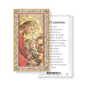 An Act of Contrition Gold-Stamped Paper Prayer Card (pack of 100)