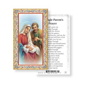 A Single Parents Prayer Gold-Stamped Paper Prayer Card (pack of 100)