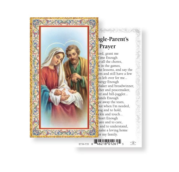 A Single Parents Prayer Gold-Stamped Paper Prayer Card (pack of 100)