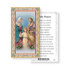 God Made us a Family Gold-Stamped Paper Prayer Card (pack of 100)