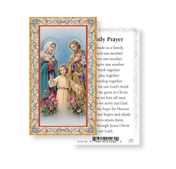 God Made us a Family Gold-Stamped Paper Prayer Card (pack of 100)