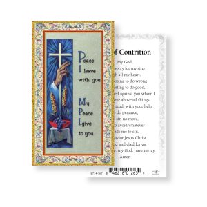 Act of Contrition Gold-Stamped Paper Prayer Card (pack of 100)