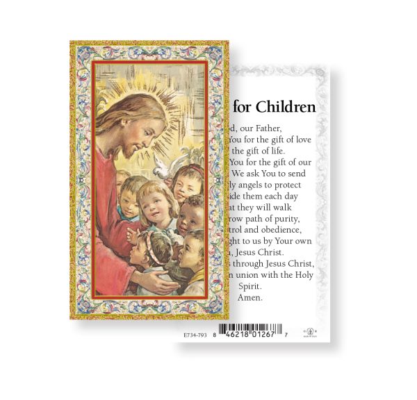 Prayer for Children Gold-Stamped Paper Prayer Card (pack of 100)