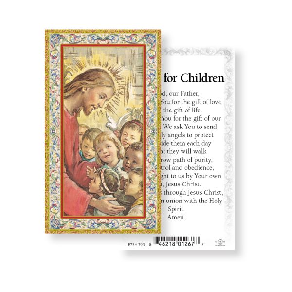 Prayer for Children - Gold Stamped Paper Prayer Card (pack of 100)