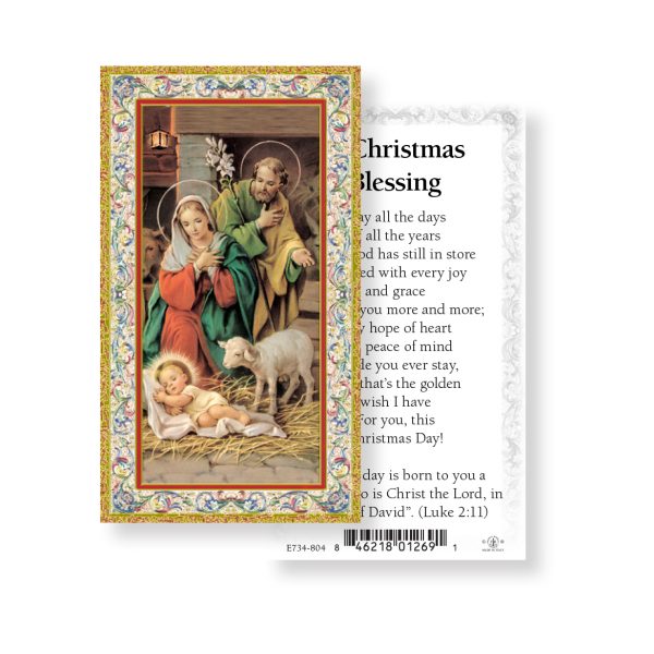 A Christmas Blessing - Gold Stamped Paper Prayer Card (pack of 100)