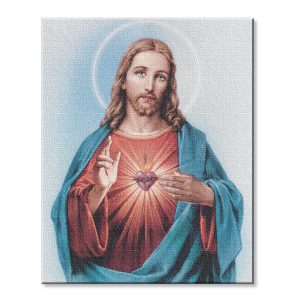 8" x 10" Sacred Heart of Jesus Canvas Print (sold in packages of 3)