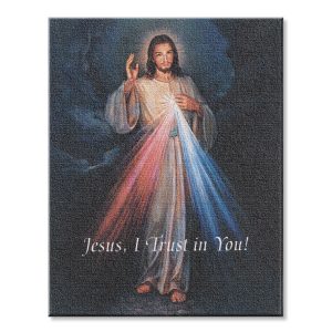 8" x 10" Divine Mercy Canvas Print (sold in packages of 3)