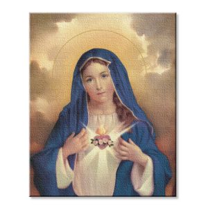 8" x 10" Immaculate Heart of Mary Canvas Print (sold in packages of 3)