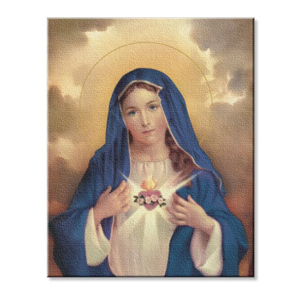 8" x 10" Immaculate Heart of Mary Canvas Print (sold in packages of 3)