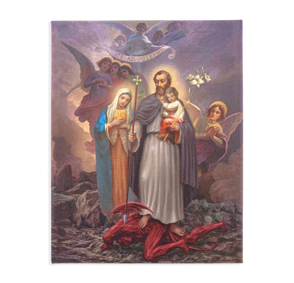 8" x 10" St. Joseph "Terror of Demons" Canvas Print (sold in packages of 3)