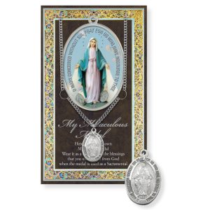 Miraculous Medal Biography Pamphlet and Patron Saint Medal