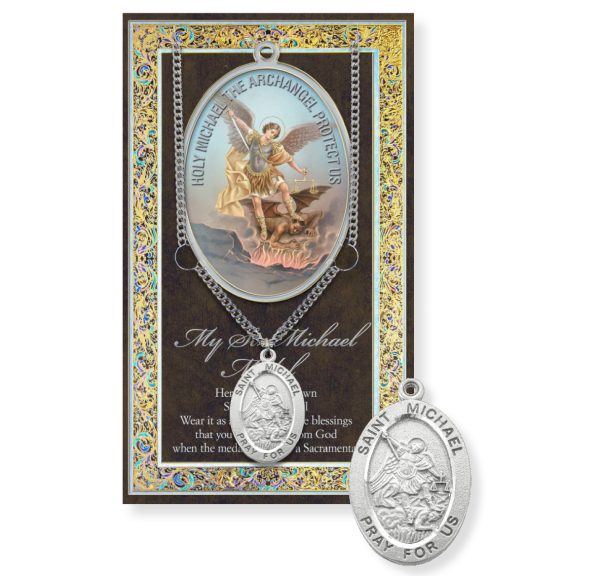 Saint Michael Biography Pamphlet and Patron Saint Medal