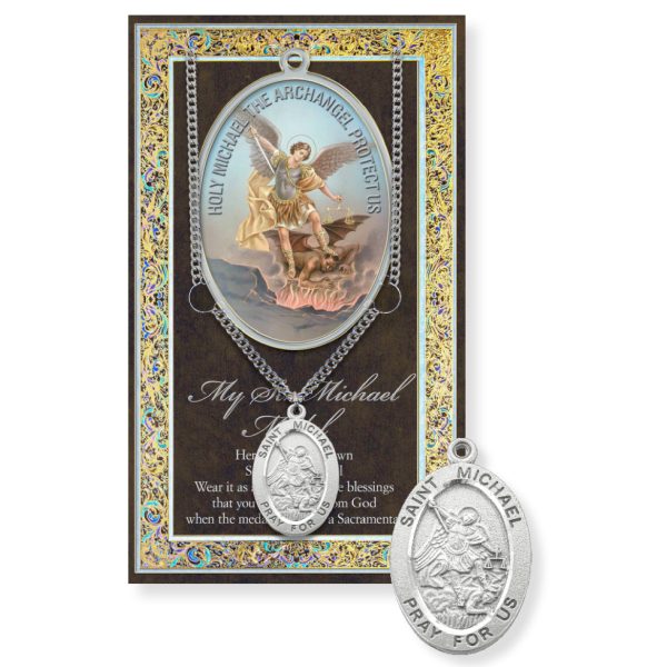 Saint Michael Biography Pamphlet and Patron Saint Medal