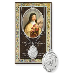 Saint Therese Biography Pamphlet and Patron Saint Medal