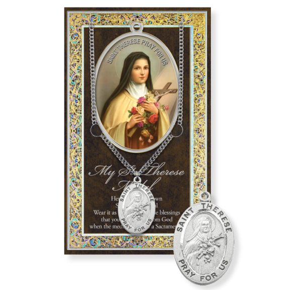 Saint Therese Biography Pamphlet and Patron Saint Medal