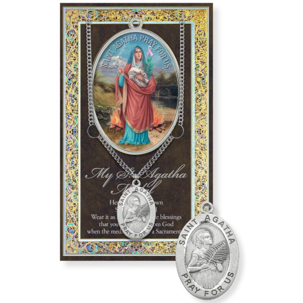 Saint Agatha Biography Pamphlet and Patron Saint Medal