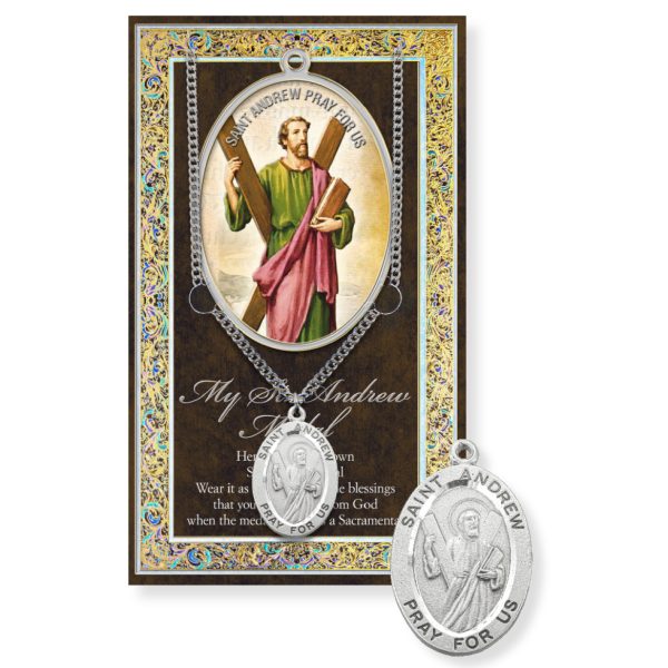 Saint Andrew Biography Pamphlet and Patron Saint Medal