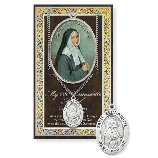 Saint Bernadette Biography Pamphlet and Patron Saint Medal