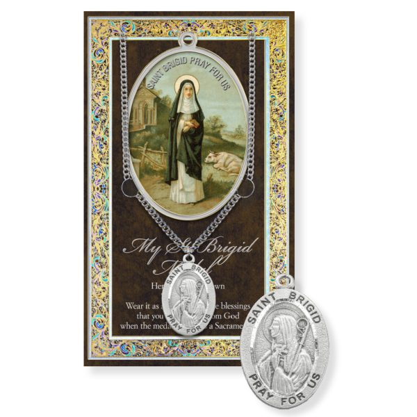 Saint Brigid Biography Pamphlet and Patron Saint Medal