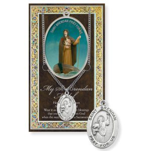 Saint Brendan Biography Pamphlet and Patron Saint Medal