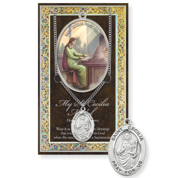 Saint Cecilia Biography Pamphlet and Patron Saint Medal