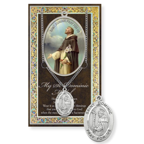Saint Dominic Biography Pamphlet and Patron Saint Medal
