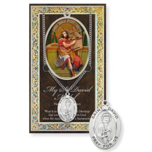 Saint David Biography Pamphlet and Patron Saint Medal