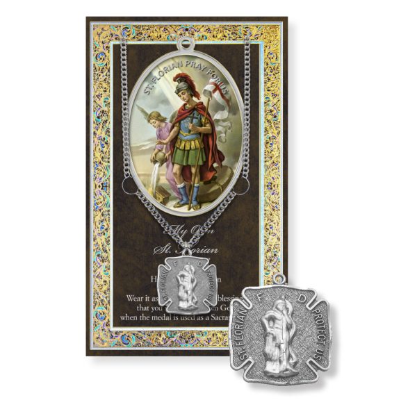Saint Florian Biography Pamphlet and Patron Saint Medal