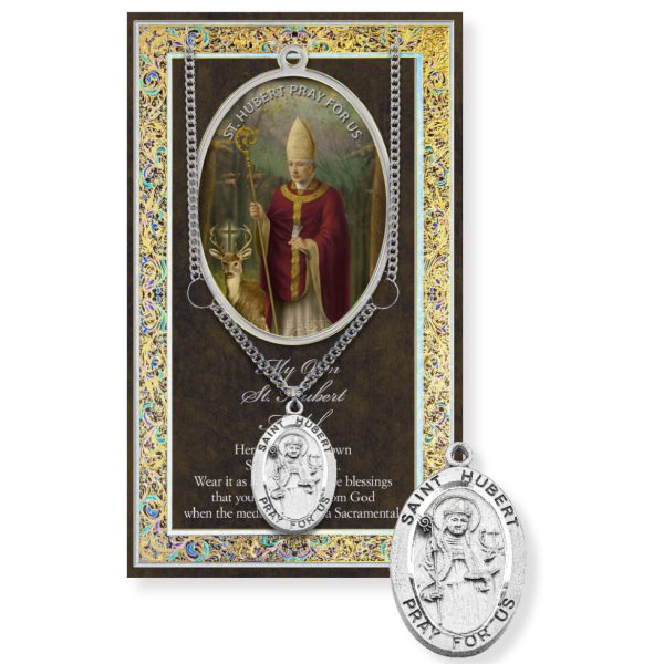 Saint Hubert Biography Pamphlet and Patron Saint Medal