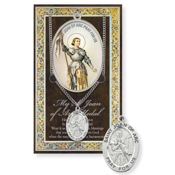 Saint Joan of Arc Biography Pamphlet and Patron Saint Medal