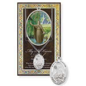 Saint Kevin Biography Pamphlet and Patron Saint Medal