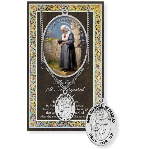 St. Margaret of Castello Biography Folder and Patron Saint Medal
