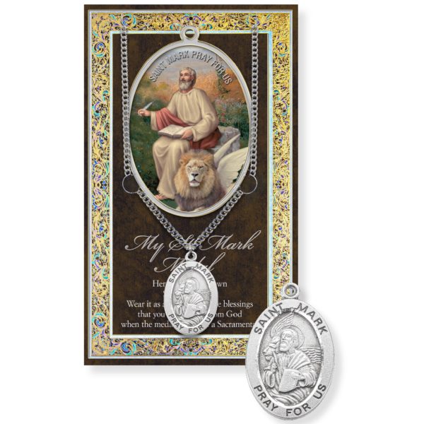 Saint Mark Biography Pamphlet and Patron Saint Medal